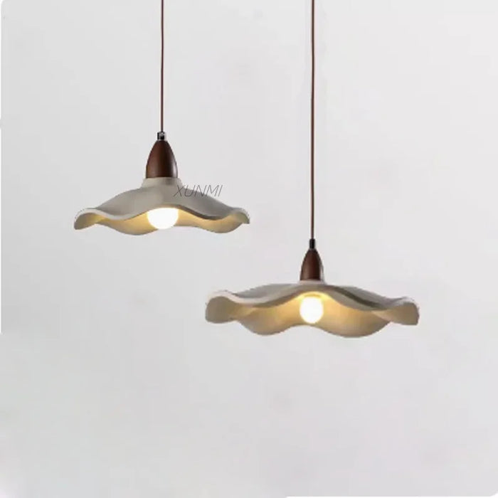 Lampe japonaise Wabi-Sabi en travertin et ciment - vue d'ensemble