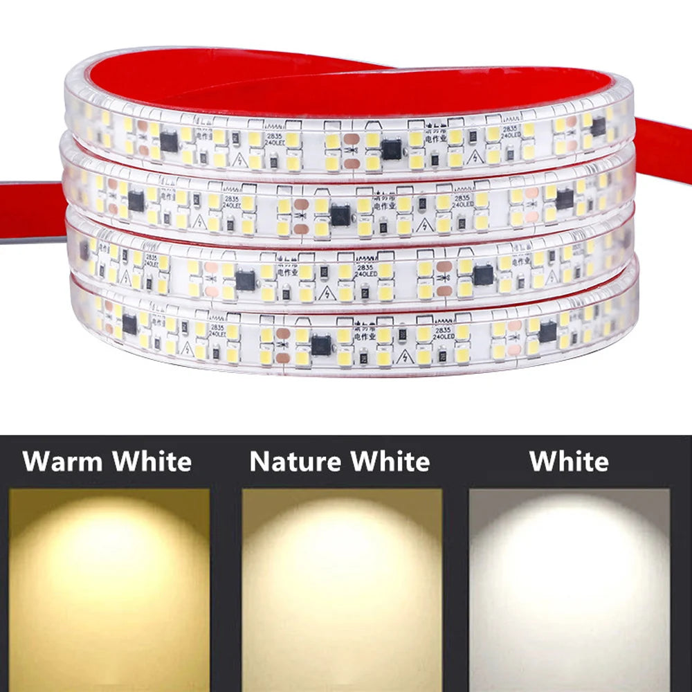 Ruban LED extérieur étanche IP67 installé sur une terrasse