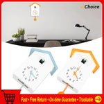 Horloge murale oiseau design blanc sur mur blanc