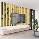 Bande autocollante murale 3D miroir acrylique or pour salon