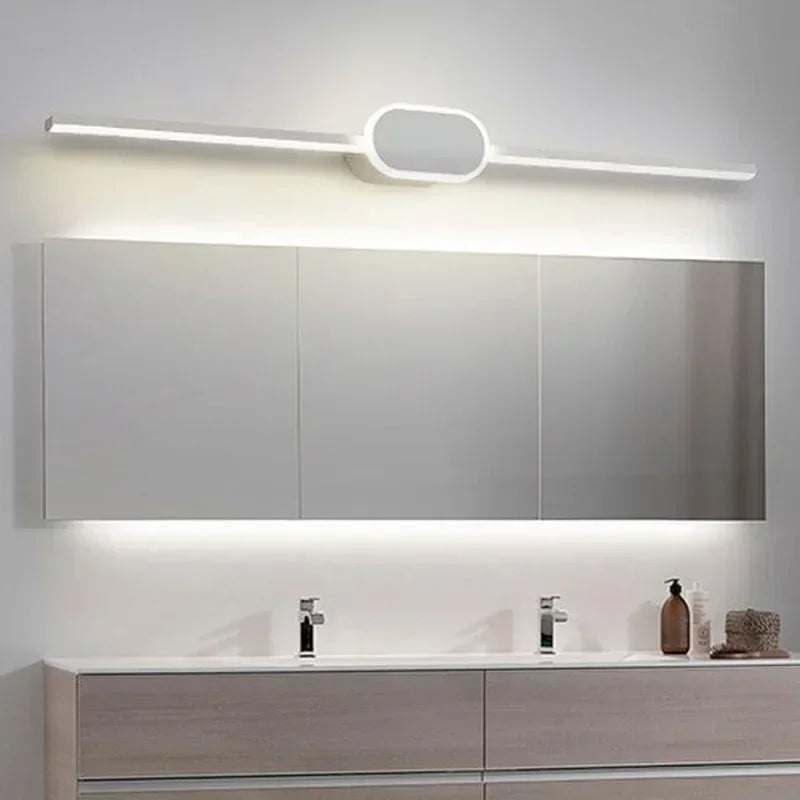 Applique murale LED salle de bain aluminium noir