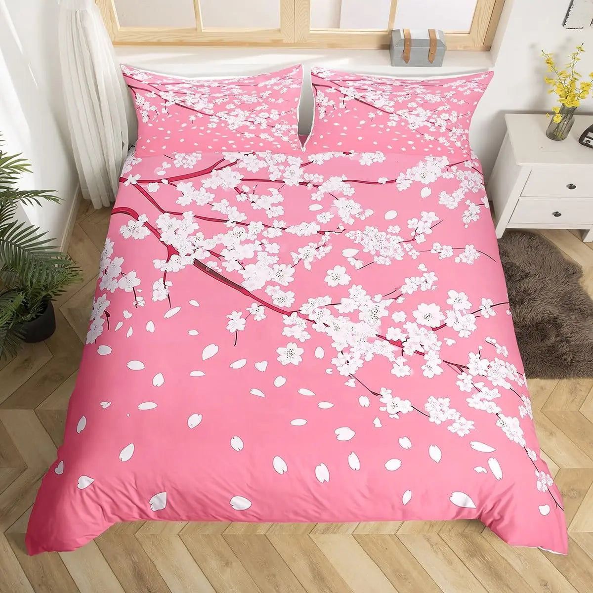 Parure de lit complète 3 pièces avec housse et taies d'oreiller