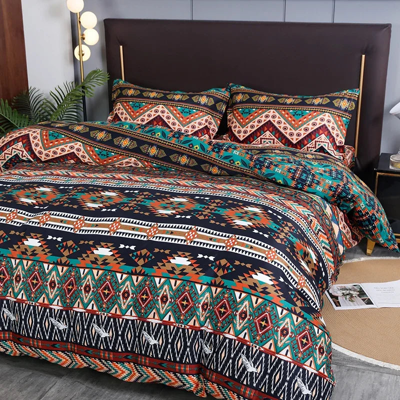 Housse de couette et taies d'oreiller ethniques