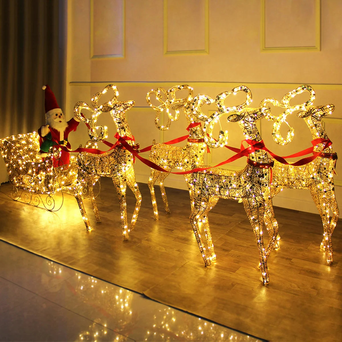 Renne de Noël avec éclairage LED