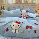 Housse de couette Hello Kitty coton rose