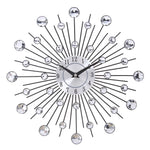 Horloge murale design rouge cadran argenté