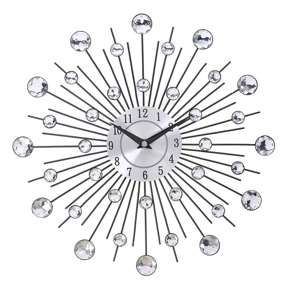 Horloge murale design rouge cadran argenté
