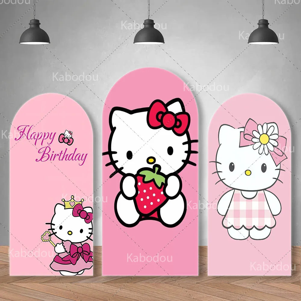 Décoration Hello Kitty anniversaire enfant fond photo