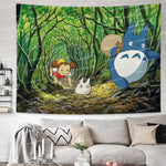 Détail de l'impression 3D de la tapisserie Totoro sur fond doux