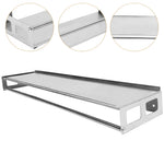 Support à épices mural acier inoxydable 50 cm argent