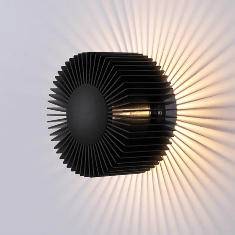 Applique murale LED aluminium design moderne noir