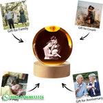 Veilleuse cristal ronde ambiance chaleureuse