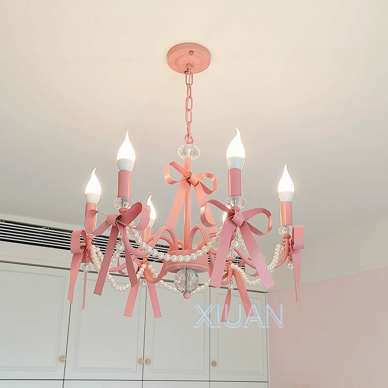 Lustre rose enfant princesse arc romantique nordique moderne