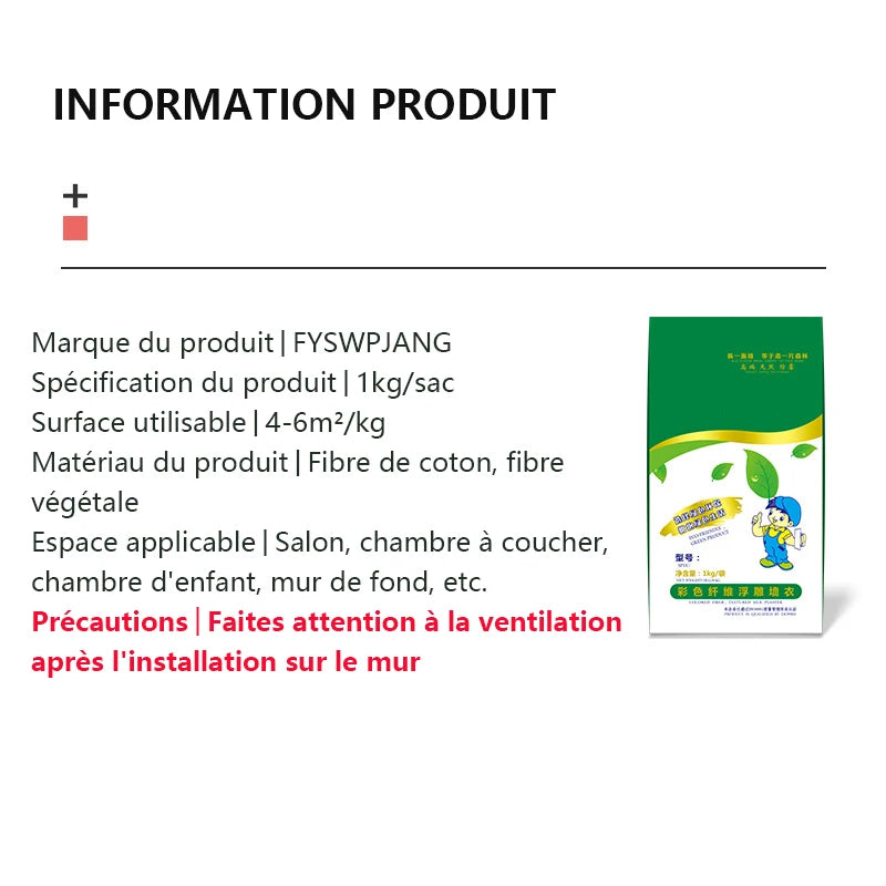 Texture détaillée de la peinture murale en fibres végétales pour décoration naturelle
