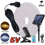 Bande lumineuse solaire néon flexible étanche IP67 Ombre Interieur