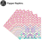 Assiettes en papier sirène colorées pour fête enfant