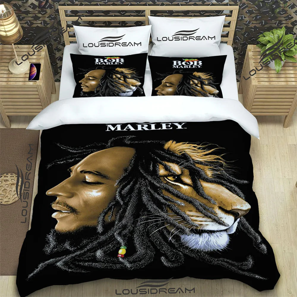 Parure de lit Bob Marley Reggae feuille d'érable microfibre