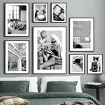 Cadre photo mural nordique en bois pour salon