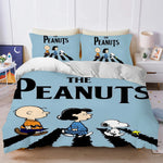 Housse de couette bébé motif chien Snoopy noire