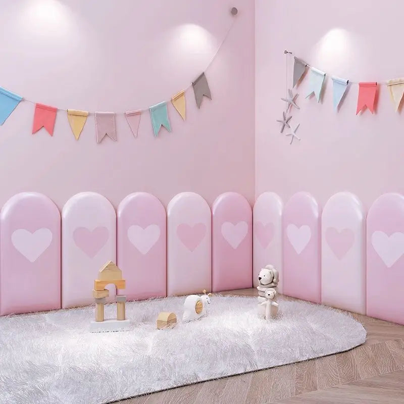 Panneau tête de lit enfant en bois couleur lavande pour chambre décorative