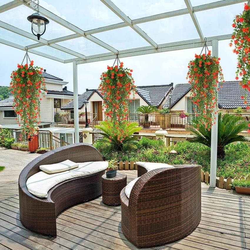 Décoration de jardin avec plante Eucalyptus artificielle pour Noël