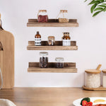 Étagère murale blanche design moderne avec rebord pour salon