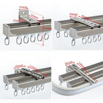 Options de couleurs disponibles pour le rail de rideau coulissant