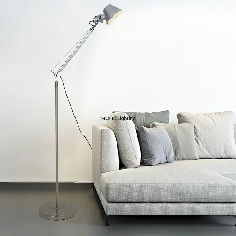 Lampe de chevet design italien pliable à bras long - vue latérale
