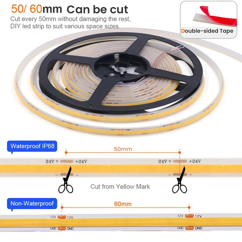 Ruban LED flexible IP68 pour extérieur