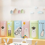 Autocollant mural tête de lit rose pour chambre de fille