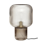 Lampe champignon orange en verre nordique sur table de chevet