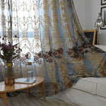 Rideau en tulle noir translucide pour chambre à coucher