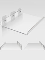 Étagère murale invisible acrylique transparente avec livre