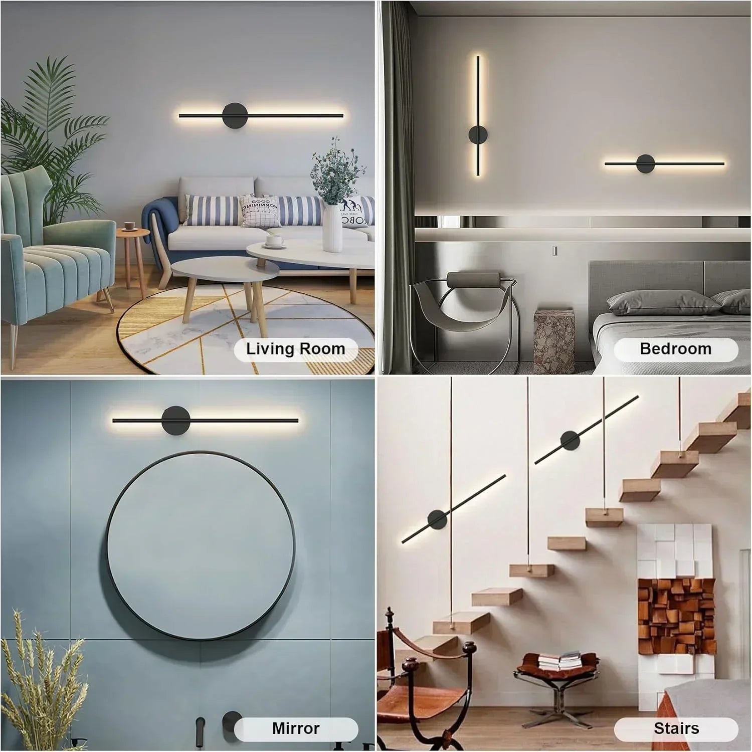 Applique murale LED rechargeable sans fil en couleur blanche