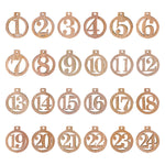 Pendentif bois numéroté pour sapin de Noël