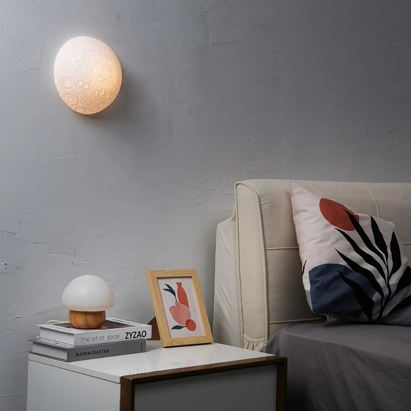 Plafonnier lunaire LED vue de dessus