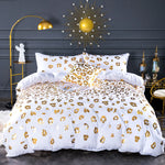 Housse de couette guépard imprimée 3D sur lit double