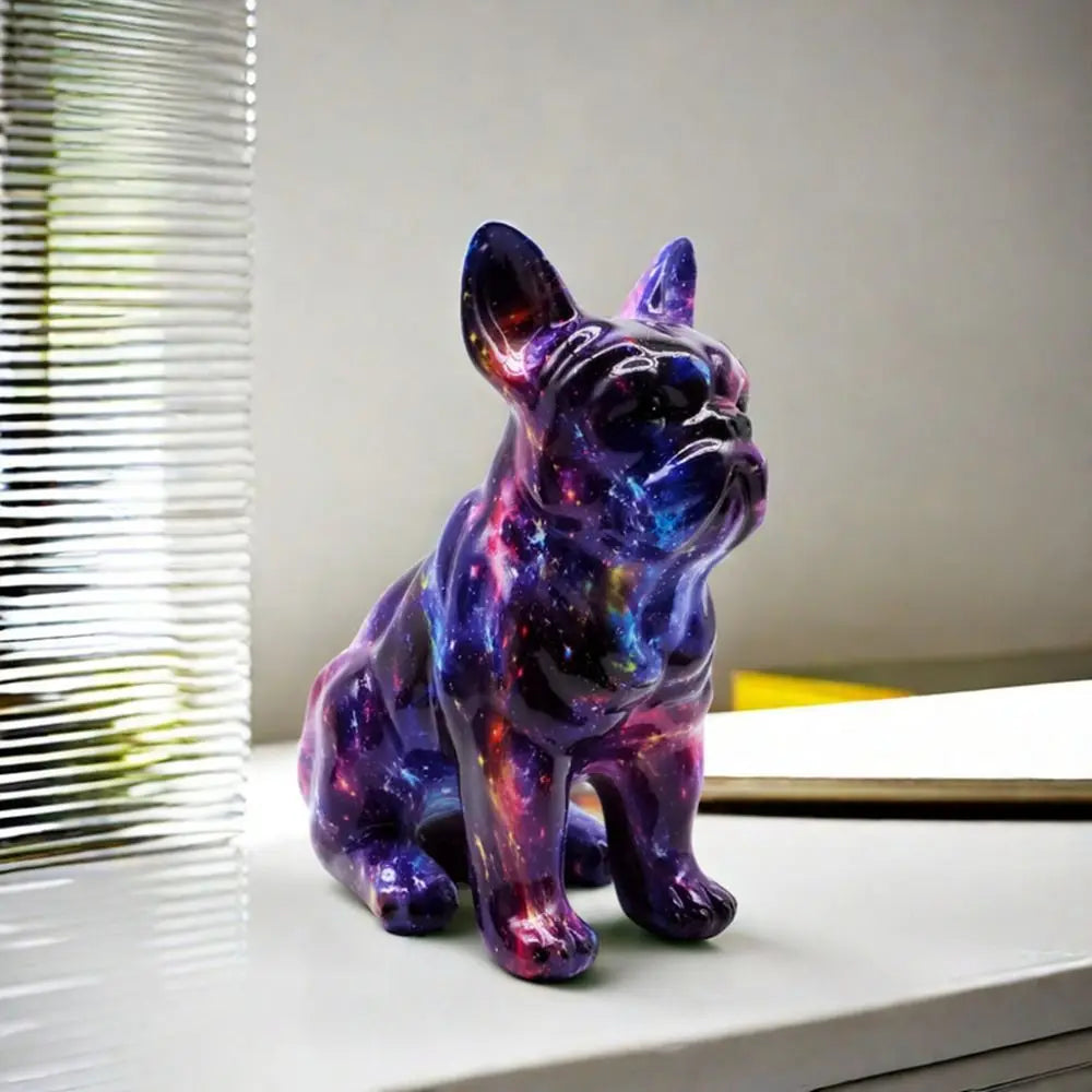 Bouledogue graffiti vert clair vue de face