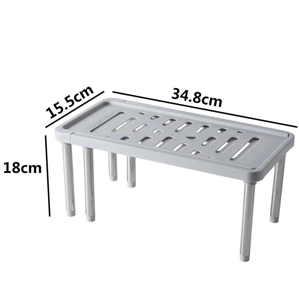 Étagère télescopique blanche pour rangement épices cuisine