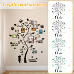 Cadre photo arbre acrylique mural adhésif en couleur bourgogne