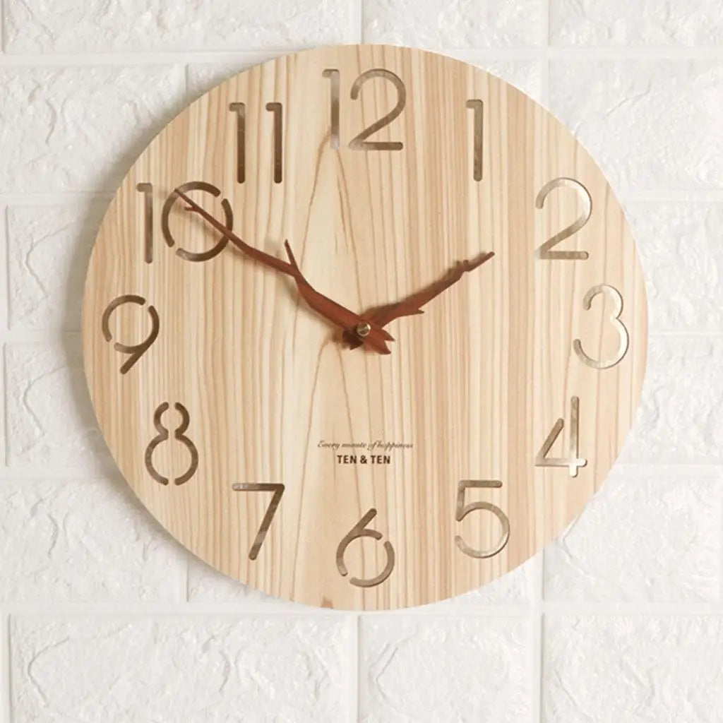 Horloge murale en bois 30 cm design moderne blanche