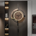 Horloge murale acrylique métal vue de face
