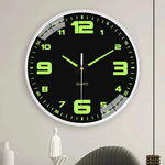 Horloge murale lumineuse 8 pouces vue de face blanc