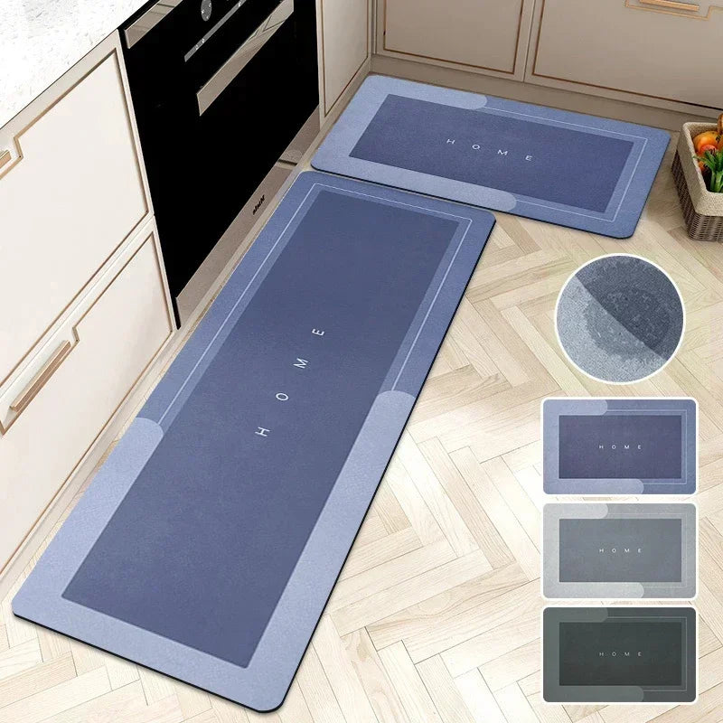 Détail de la texture du tapis de diatomite avec support antidérapant