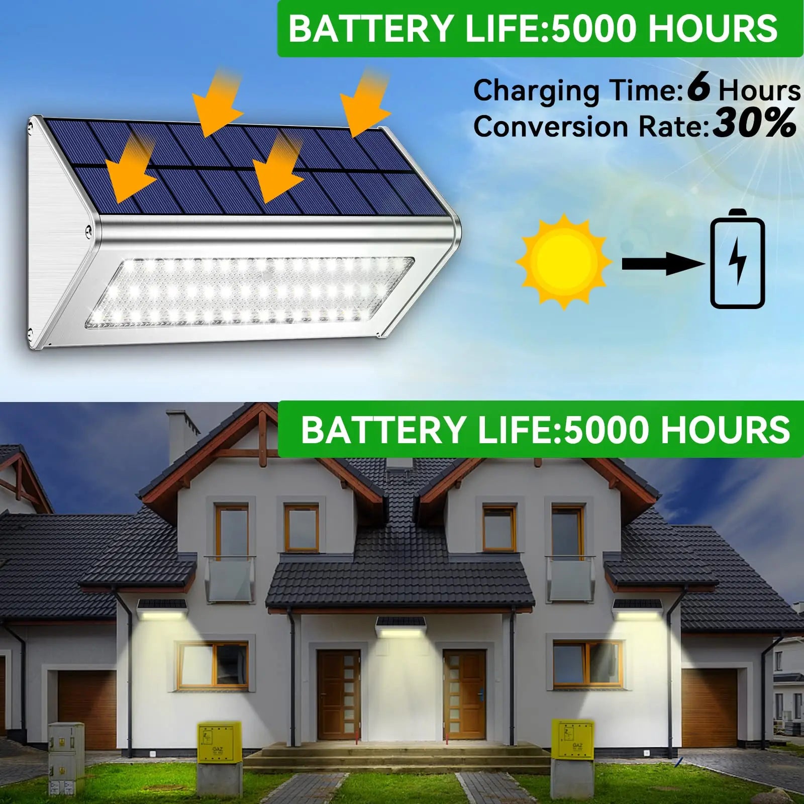 Lampe solaire extérieur étanche