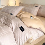 Set literie une place avec taies d'oreiller assorties