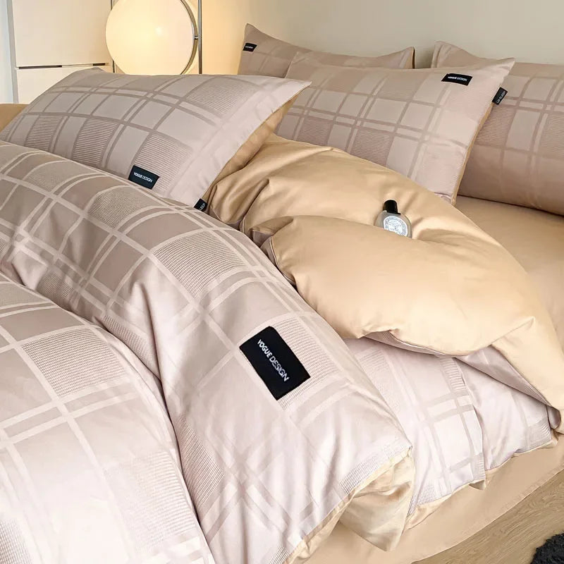 Set literie une place avec taies d'oreiller assorties