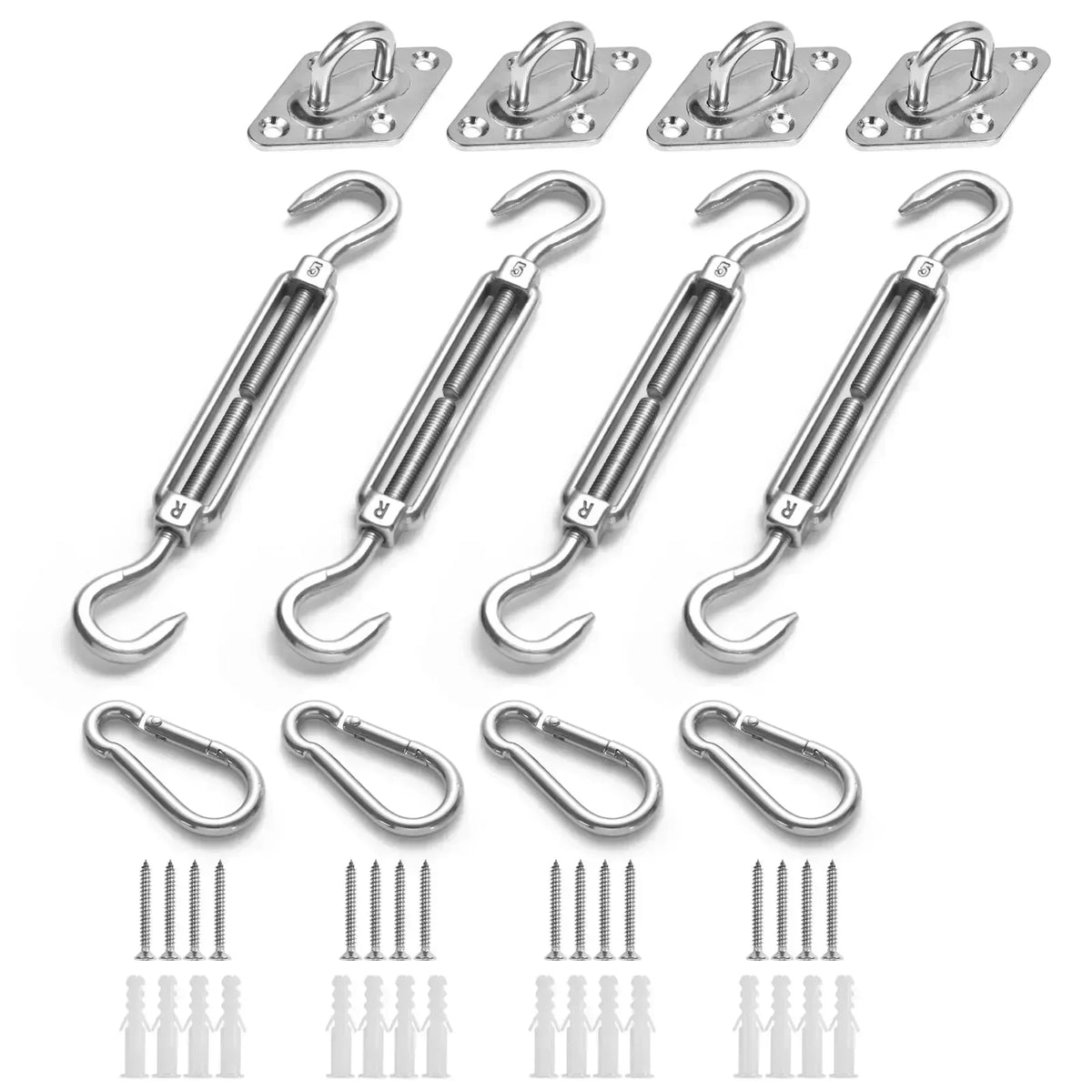 Kit de fixation pour voile d'ombrage de jardin en acier inoxydable
