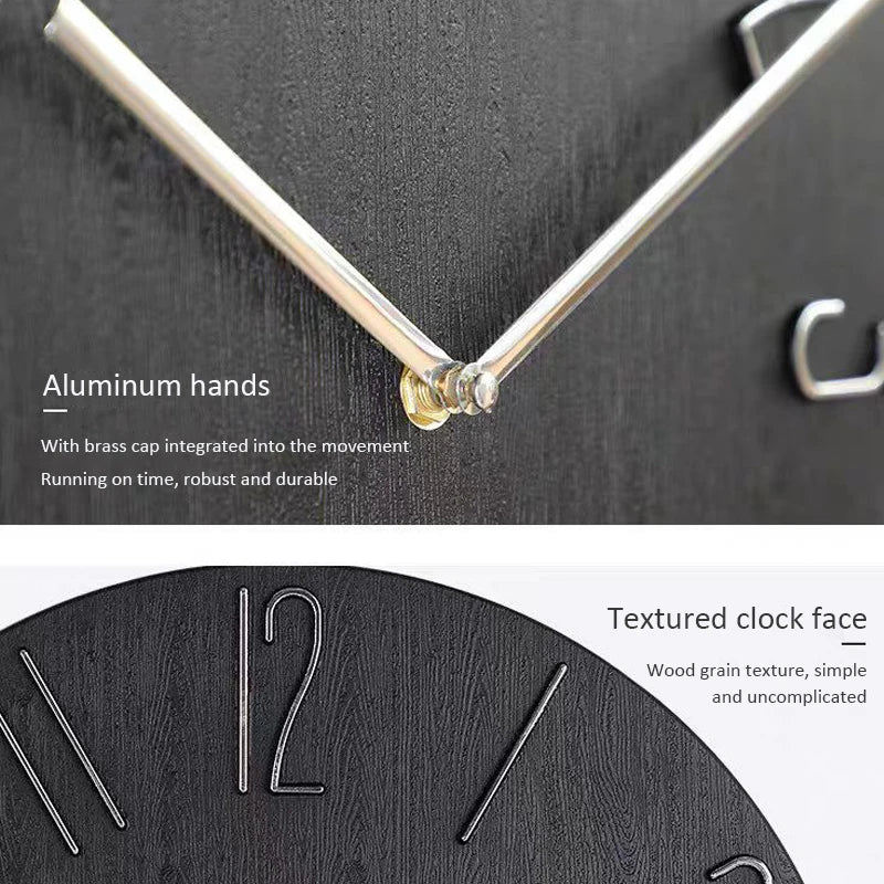 Horloge murale silencieuse blanche 30 cm vue de face