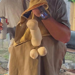 Tablier drôle homme porté en cuisine
